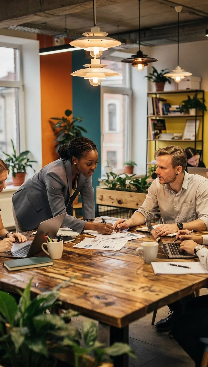 Sõbralik ja inspireeriv töökeskkond, mis soosib koostööd ja produktiivsust.